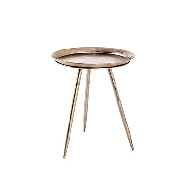 Beistelltisch 20211, 54cm (H), 44x44cm (BxT), rund, bronze / bronze