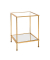 Beistelltisch 20287, 55cm (H), 39x39cm (BxT), rechteckig, glasklar / gold
