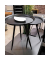Beistelltisch 20510, 47cm (H), 38x38cm (BxT), rund, schwarz / schwarz