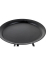 Beistelltisch 20510, 47cm (H), 38x38cm (BxT), rund, schwarz / schwarz