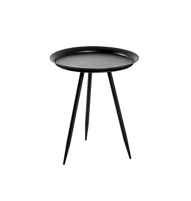 Beistelltisch 20511, 54cm (H), 44x44cm (BxT), rund, schwarz / schwarz