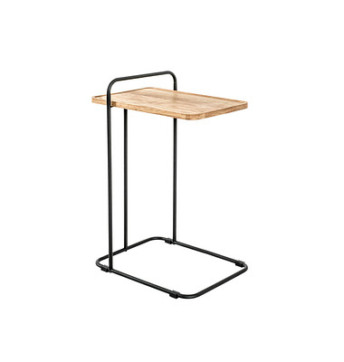 Beistelltisch 20555, 73cm (H), 35x49cm (BxT), rechteckig, eiche / schwarz