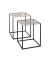 Beistelltisch 20557, 45/50cm (H), 38/40cmx35/40cm (BxT), rechteckig, bronze / schwarz