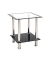 Beistelltisch 20578, 46cm (H), 40x40cm (BxT), rechteckig, silber / silber