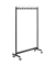 HAKU Möbel Rollgarderobe 20593 schwarz Metall 18 Haken 103,0 x 174,0 cm