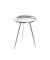 Beistelltisch 20710, 47cm (H), 38x38cm (BxT), rund, silber / silber