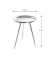 Beistelltisch 20710, 47cm (H), 38x38cm (BxT), rund, silber / silber