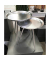 Beistelltisch 20710, 47cm (H), 38x38cm (BxT), rund, silber / silber
