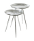 Beistelltisch 20710, 47cm (H), 38x38cm (BxT), rund, silber / silber