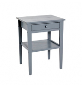 Beistelltisch 21168, 60cm (H), 46cmx35mm (BxT), rechteckig, grau / grau