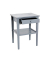 Beistelltisch 21168, 60cm (H), 46cmx35mm (BxT), rechteckig, grau / grau