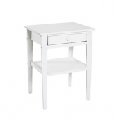 Beistelltisch 21368, 60cm (H), 46x35cm (BxT), rechteckig, weiß / weiß
