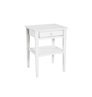 Beistelltisch 21368, 60cm (H), 46x35cm (BxT), rechteckig, weiß / weiß