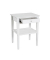 Beistelltisch 21368, 60cm (H), 46x35cm (BxT), rechteckig, weiß / weiß