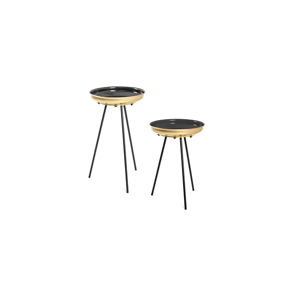 4001070214256 - Satztisch Tische schwarz (schwarz gold schwarz gold) Beistelltisch Blumentisch Blumenhocker Tisch 4001070214256 - Satztisch Tische schwarz (schwarz gold schwarz gold) Beistelltisch Blumentisch Blumenhocker Tisch