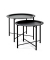 Couchtisch, 44/49cm (H), 52/62cmx52/62cm (BxT), rund, schwarz / schwarz