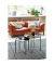 Couchtisch, 44/49cm (H), 52/62cmx52/62cm (BxT), rund, schwarz / schwarz