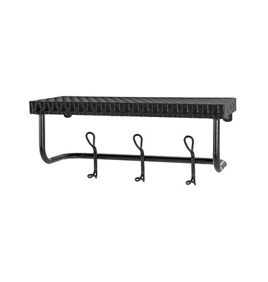 HAKU Möbel Wandgarderobe 21527 schwarz Metall 6 Haken 42,0 x 19,0 cm HAKU Möbel Wandgarderobe 21527 schwarz Metall 6 Haken 42,0 x 19,0 cm