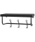 HAKU Möbel Wandgarderobe 21527 schwarz Metall 6 Haken 42,0 x 19,0 cm