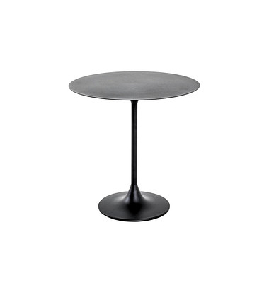 Beistelltisch 21545, 45cm (H), 45x45cm (BxT), rund, schwarz / schwarz