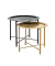 Couchtisch, 44/49cm (H), 52/62cmx52/62cm (BxT), rund, schwarz, gold / schwarz