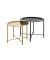 Couchtisch, 44/49cm (H), 52/62cmx52/62cm (BxT), rund, schwarz, gold / schwarz