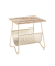 Beistelltisch 22219, 51cm (H), 50x40cm (BxT), rechteckig, buche / gold