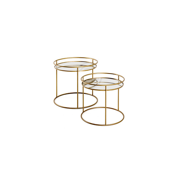 4001070222251 - Satztisch Tische Gr H T 48 cm x 52 cm goldfarben (goldfarben goldfarben spiegelglas) Blumentisch Blumenhocker Tisch 4001070222251 - Satztisch Tische Gr H T 48 cm x 52 cm goldfarben (goldfarben goldfarben spiegelglas) Blumentisch Blumenhocker Tisch
