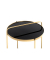 Beistelltisch 22295, 51cm (H), 38x38cm (BxT), rund, schwarz / gold