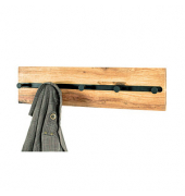 HAKU Möbel Wandgarderobe 22314 braun Holz 5 Haken 60,0 x 15,0 cm