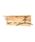 HAKU Möbel Wandgarderobe 22359 braun Holz 4 Haken 80,0 x 30,0 cm
