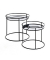 Beistelltisch 22525, 48/52cm (H), 40/42cmx40/42cm (BxT), rund, Spiegel / schwarz