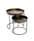 Beistelltisch 22531, 38/48cm (H), 41/51cmx41/51cm (BxT), rund, kupfer / gold