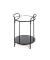 Beistelltisch 22556, 50cm (H), 37x37cm (BxT), rund, Spiegel / schwarz