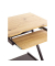 Computertisch, 75cm (H), 60x49cm (BxT), rechteckig, eiche hell / schwarz