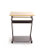 Computertisch, 75cm (H), 60x49cm (BxT), rechteckig, eiche hell / schwarz