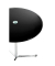 Beistelltisch 23276, 50cm (H), 45x45cm (BxT), rund, schwarz / chrom