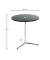 Beistelltisch 23276, 50cm (H), 45x45cm (BxT), rund, schwarz / chrom