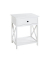 Beistelltisch 23362, 60cm (H), 46x35cm (BxT), rechteckig, weiß / weiß