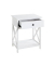 Beistelltisch 23362, 60cm (H), 46x35cm (BxT), rechteckig, weiß / weiß