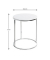 Beistelltisch 23378, 40cm (H), 50x50cm (BxT), rund, weiß / chrom
