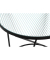 Beistelltisch 23588, 50cm (H), 50x50cm (BxT), rund, Milchglas / schwarz
