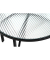 Beistelltisch 23589, 40cm (H), 50x50cm (BxT), rund, Milchglas / schwarz