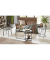 Beistelltisch 23589, 40cm (H), 50x50cm (BxT), rund, Milchglas / schwarz