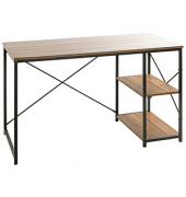 Schreibtischkombination 23897, 74cm (H), 120x60cm (BxT), rechteckig, eiche / schwarz