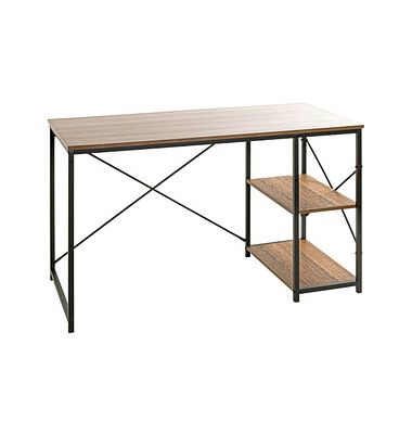 Schreibtischkombination 23897, 74cm (H), 120x60cm (BxT), rechteckig, eiche / schwarz