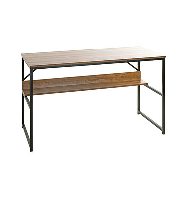 Schreibtischkombination 23898, 74cm (H), 120x60cm (BxT), rechteckig, eiche / schwarz