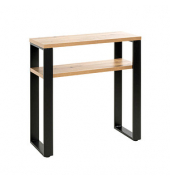 Konsolentisch 23967, 75cm (H), 70x28cm (BxT), rechteckig, eiche / schwarz