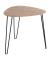 Beistelltisch 24368, 48cm (H), 48x48cm (BxT), oval, eiche / schwarz