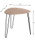 Beistelltisch 24368, 48cm (H), 48x48cm (BxT), oval, eiche / schwarz